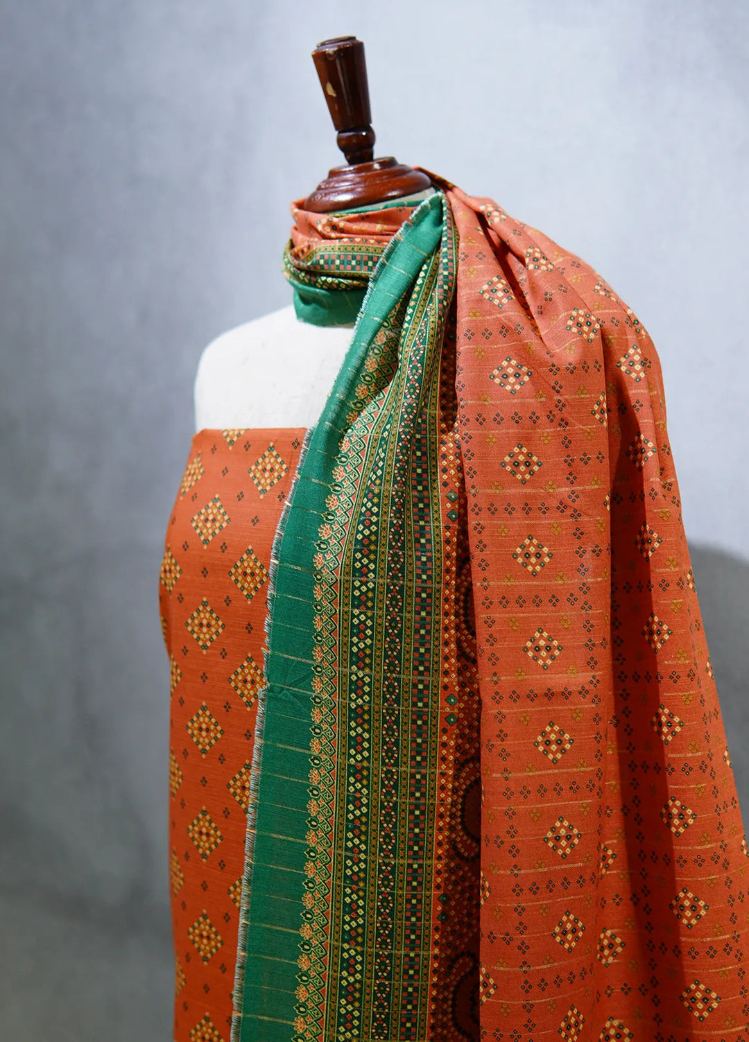 Bin Saeed Khaddar Suits Unstitched 3 Piece BN24UK D-8 - Fall Collection