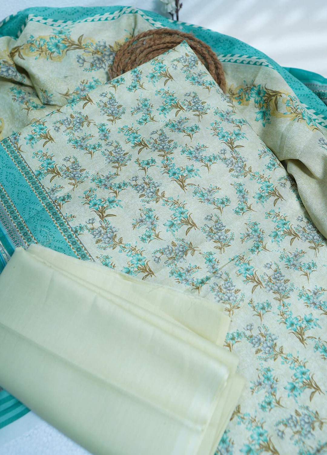 Bin Saeed Printed Lawn Suit Unstitched 3 Piece BS22M D-402 - Summer Collection