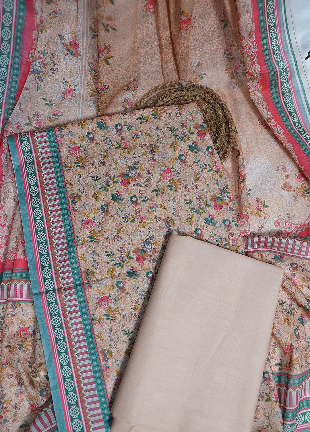 Bin Saeed Printed Lawn Suit Unstitched 3 Piece BS22M D-405 - Summer Collection