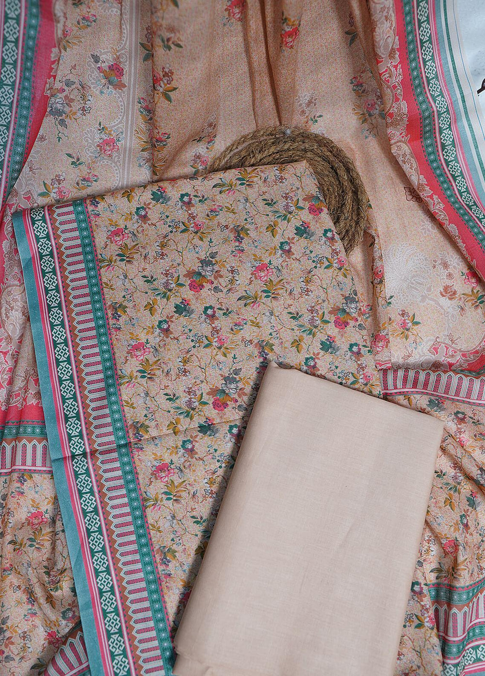 Bin Saeed Printed Lawn Suit Unstitched 3 Piece BS22M D-405 - Summer Collection