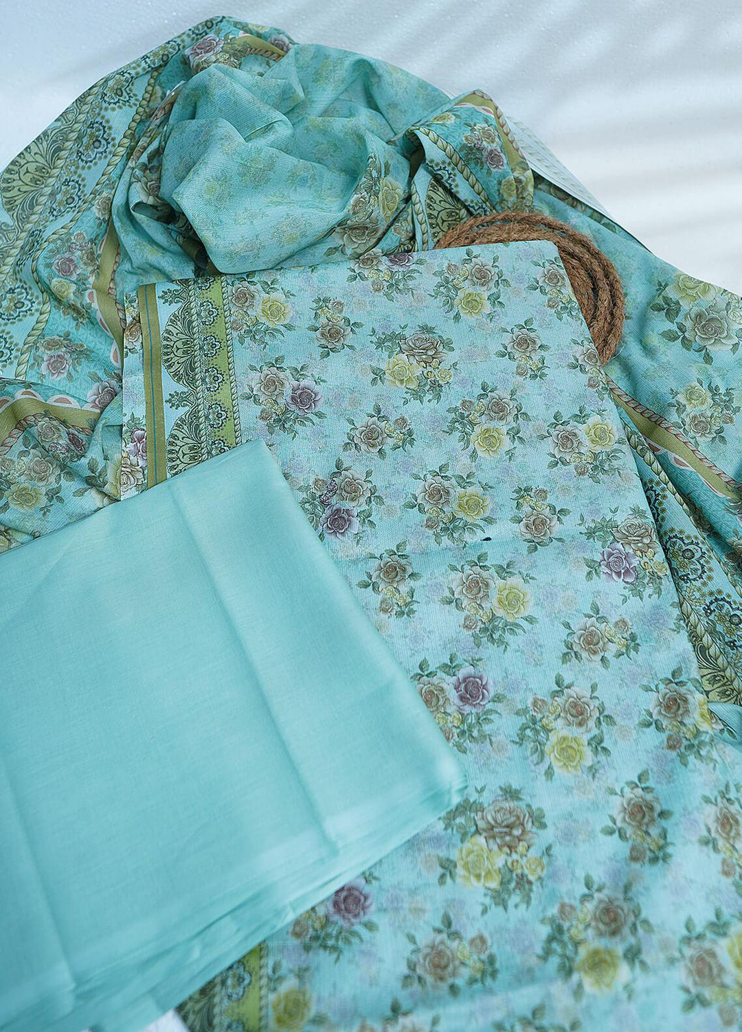 Bin Saeed Printed Lawn Suit Unstitched 3 Piece BS22M D-408 - Summer Collection