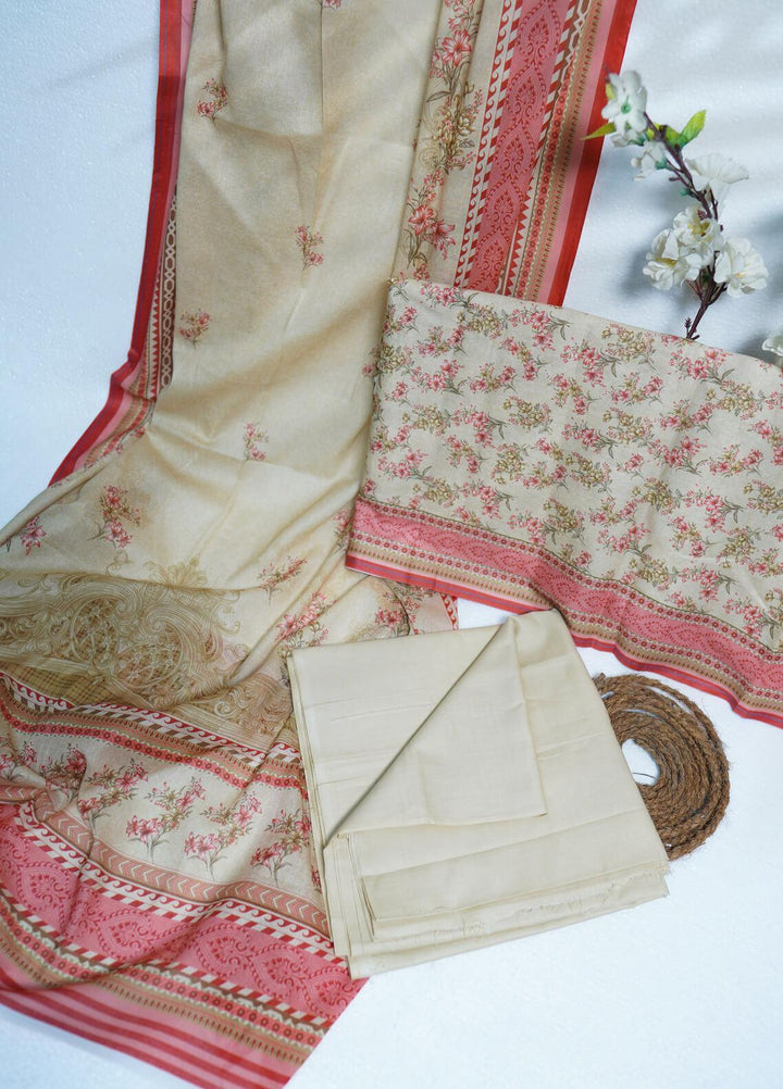 Bin Saeed Printed Lawn Suit Unstitched 3 Piece BS22M D-424 - Summer Collection