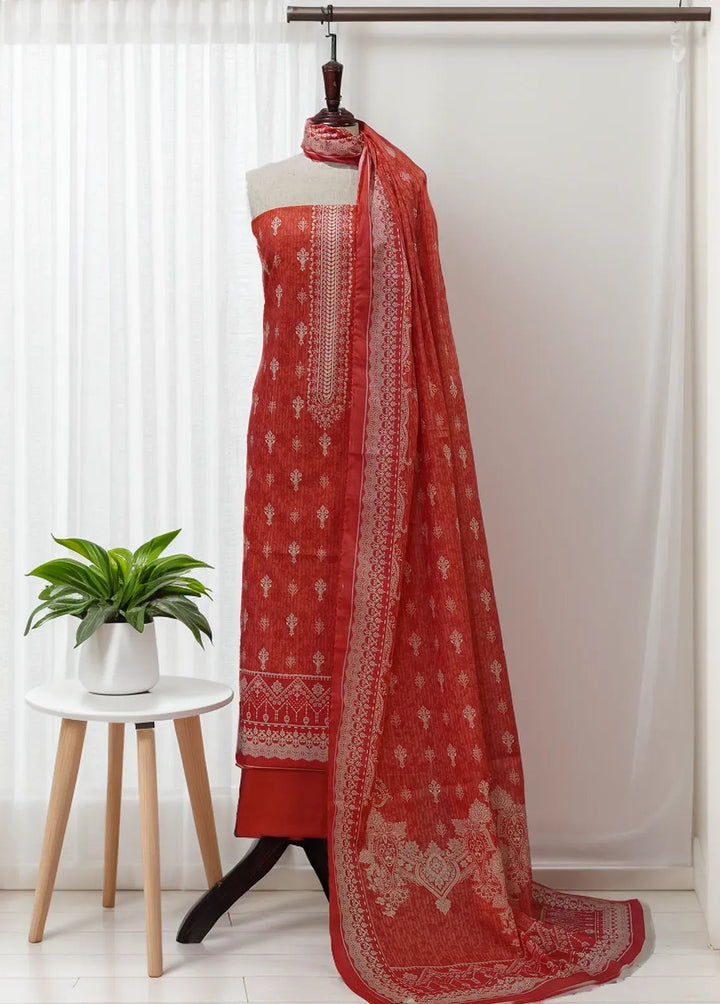 Bin Saeed Printed Cotton Suit Unstitched 3 Piece BN24F D-52 - Summer Collection