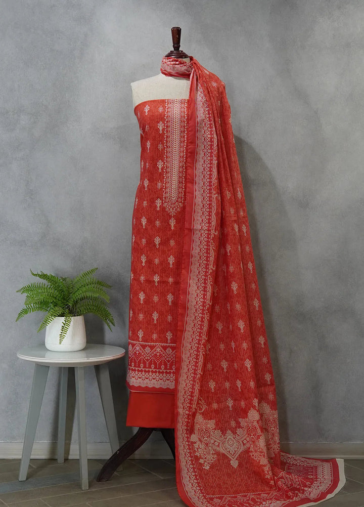 Bin Saeed Printed Cotton Suit Unstitched 3 Piece BN24F D-52 - Summer Collection