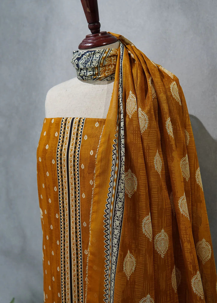 Bin Saeed Printed Cotton Suit Unstitched 3 Piece BN24F D-55 - Summer Collection