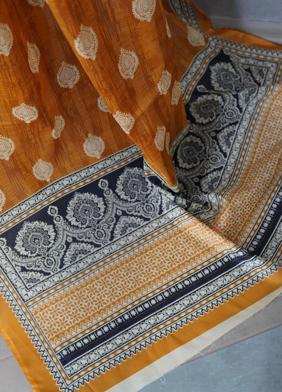 Bin Saeed Printed Cotton Suit Unstitched 3 Piece BN24F D-55 - Summer Collection