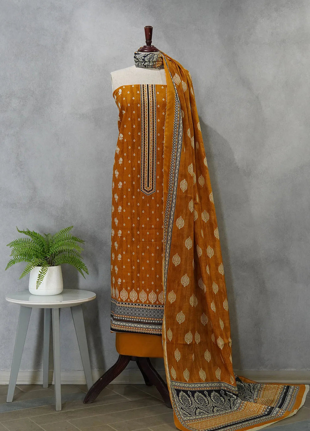 Bin Saeed Printed Cotton Suit Unstitched 3 Piece BN24F D-55 - Summer Collection