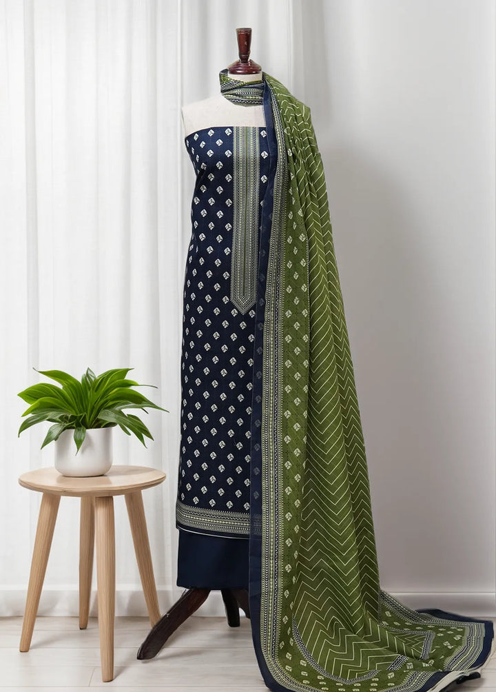 Bin Saeed Printed Cotton Suit Unstitched 3 Piece BN24F D-58 - Summer Collection