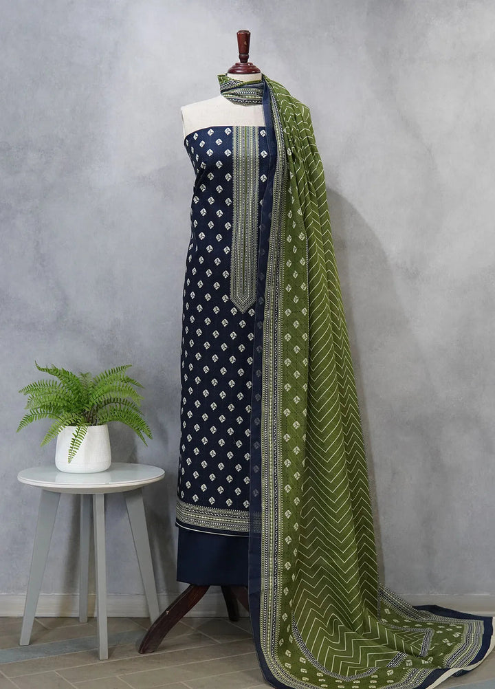 Bin Saeed Printed Cotton Suit Unstitched 3 Piece BN24F D-58 - Summer Collection