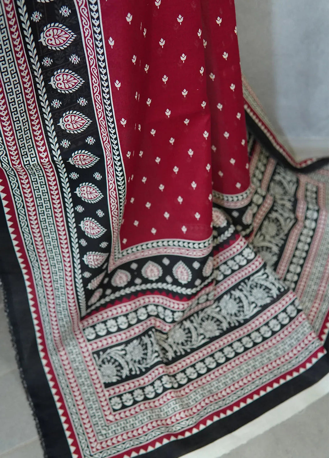 Bin Saeed Printed Suit Unstitched 3 Piece BN24F D-588 - Summer Collection