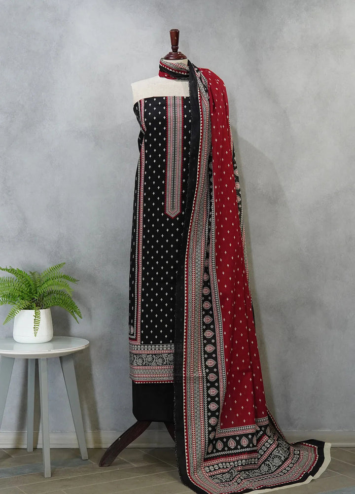 Bin Saeed Printed Suit Unstitched 3 Piece BN24F D-588 - Summer Collection