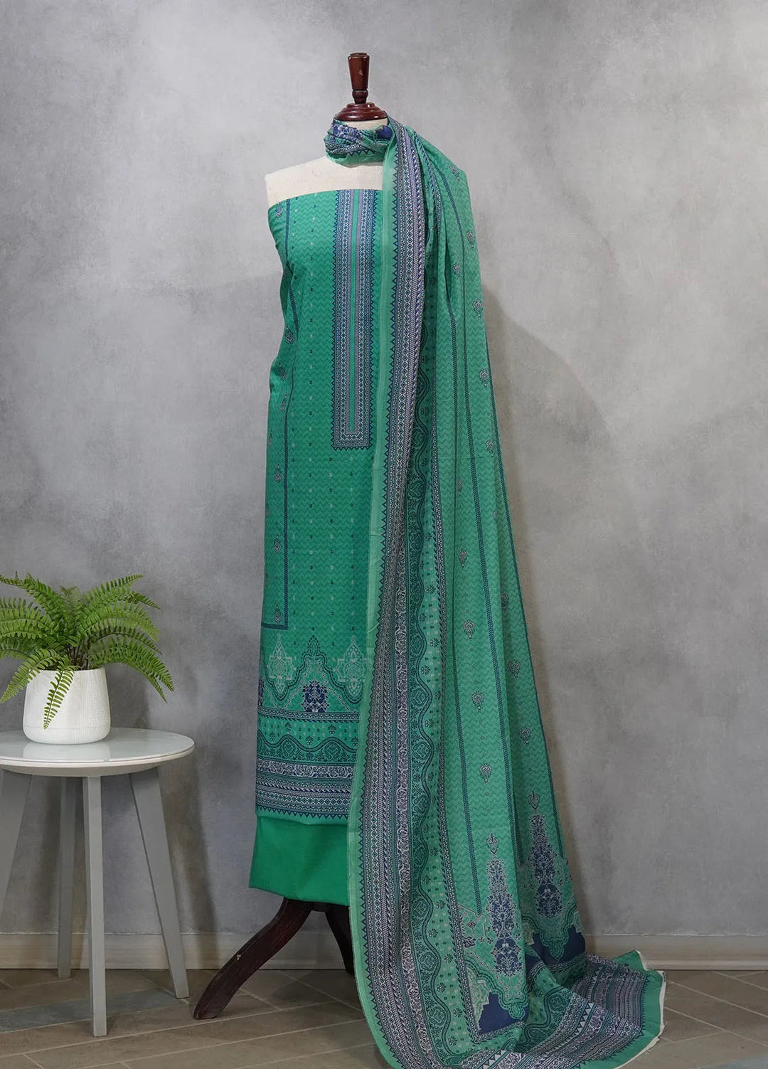 Bin Saeed Printed Suit Unstitched 3 Piece BN24F D-722 - Summer Collection