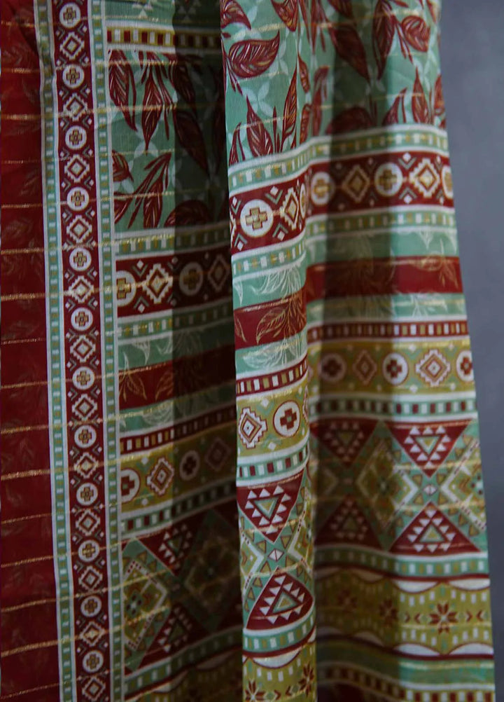 Bin Saeed Printed Suit Unstitched 3 Piece D-40 - Fall Collection