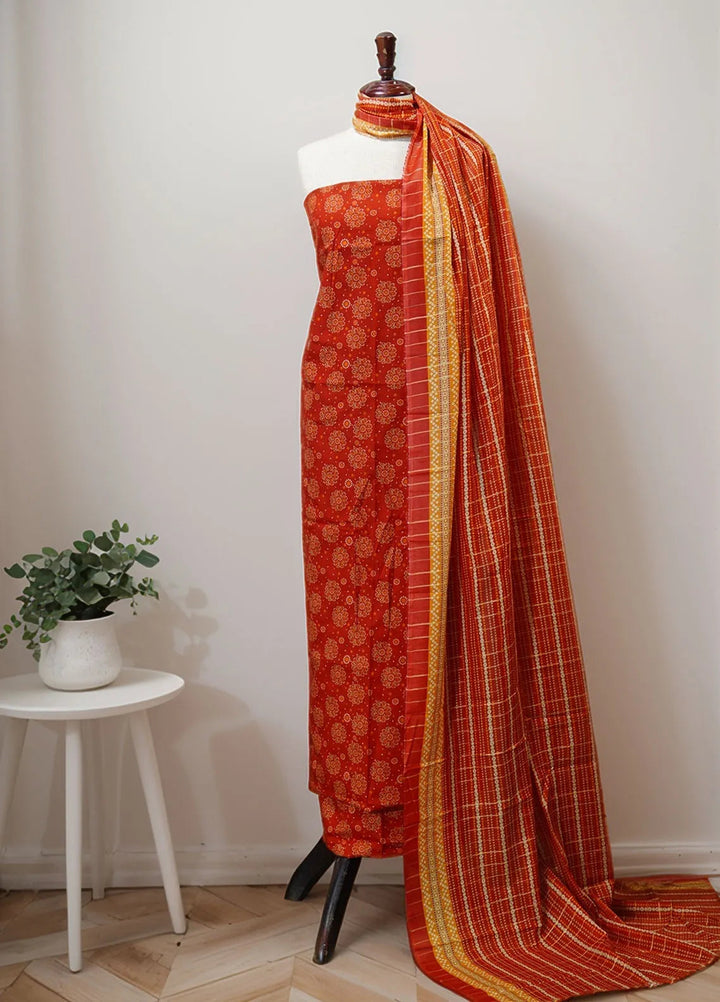 Bin Saeed Printed Suit Unstitched 3 Piece D-41 - Fall Collection