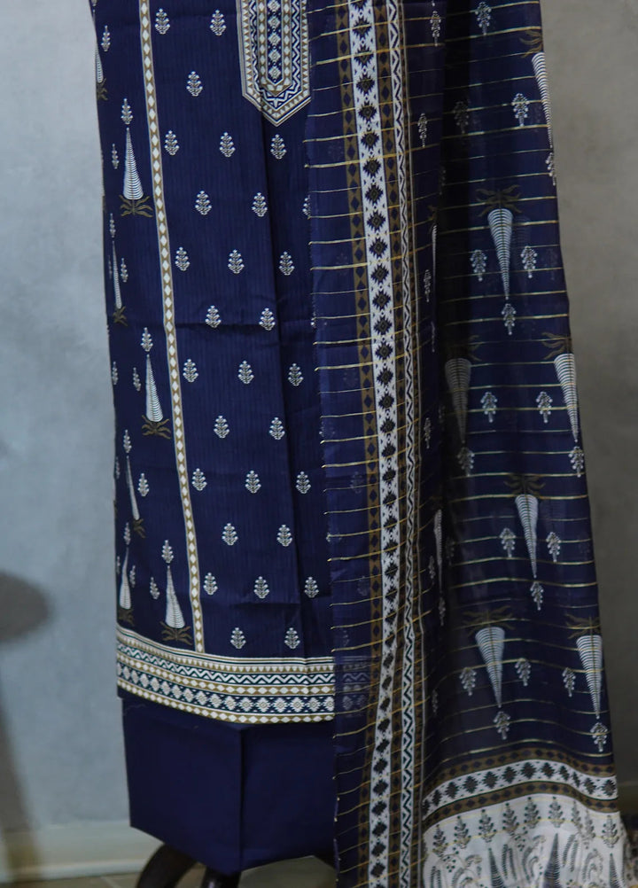 Bin Saeed Printed Suit Unstitched 3 Piece D-48 - Fall Collection