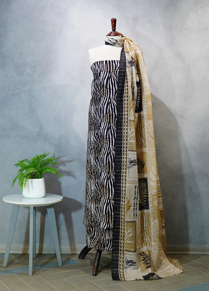 Bin Saeed Printed Suit Unstitched 3 Piece D-481 - Fall Collection