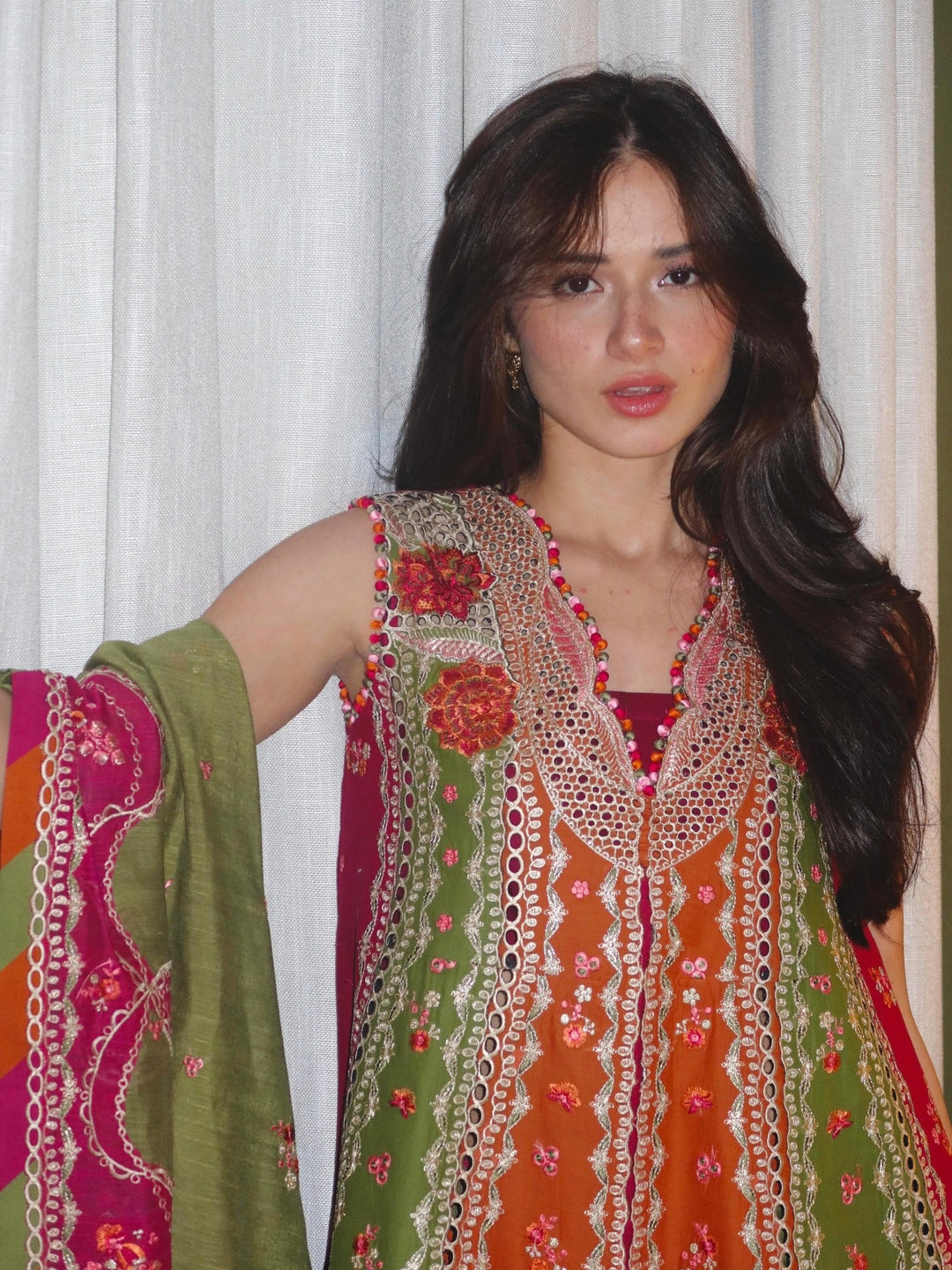 Mashriq by Bin Ilyas Unstitched Embroidered Lawn 3 Piece Suit BI26UML D114B - Festive Collection