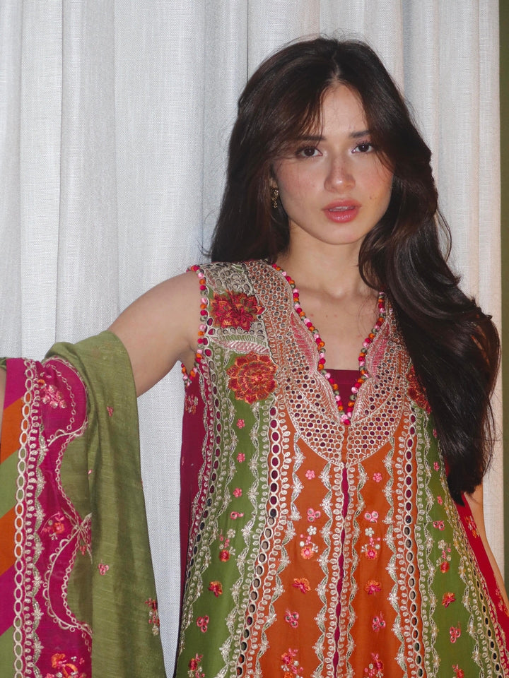 Mashriq by Bin Ilyas Unstitched Embroidered Lawn 3 Piece Suit BI26UML D114B - Festive Collection