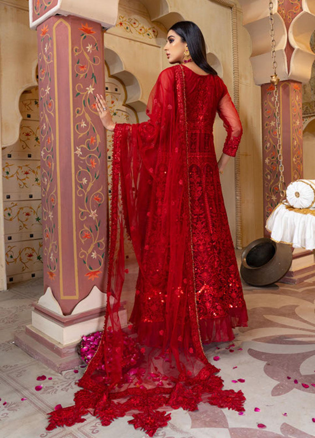 Biyaah By Noorma Kaamal Embroidered Suits Unstitched 3 Piece NK22B NK-B03 - Wedding Collection