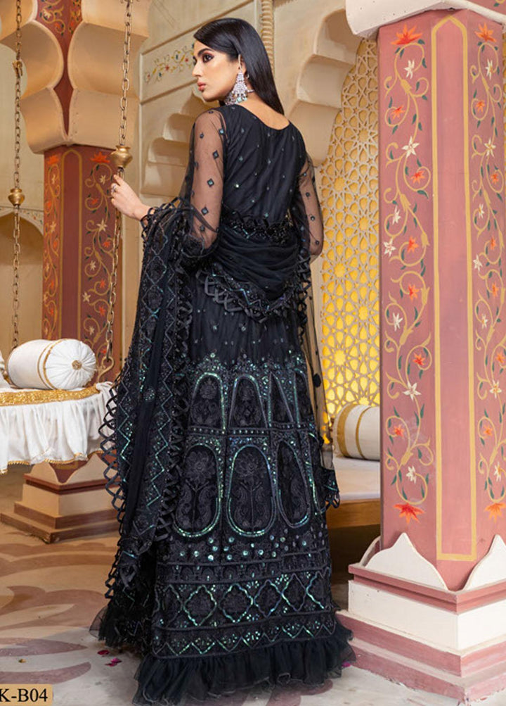 Biyaah By Noorma Kaamal Embroidered Suits Unstitched 3 Piece NK22B NK-B04 - Wedding Collection
