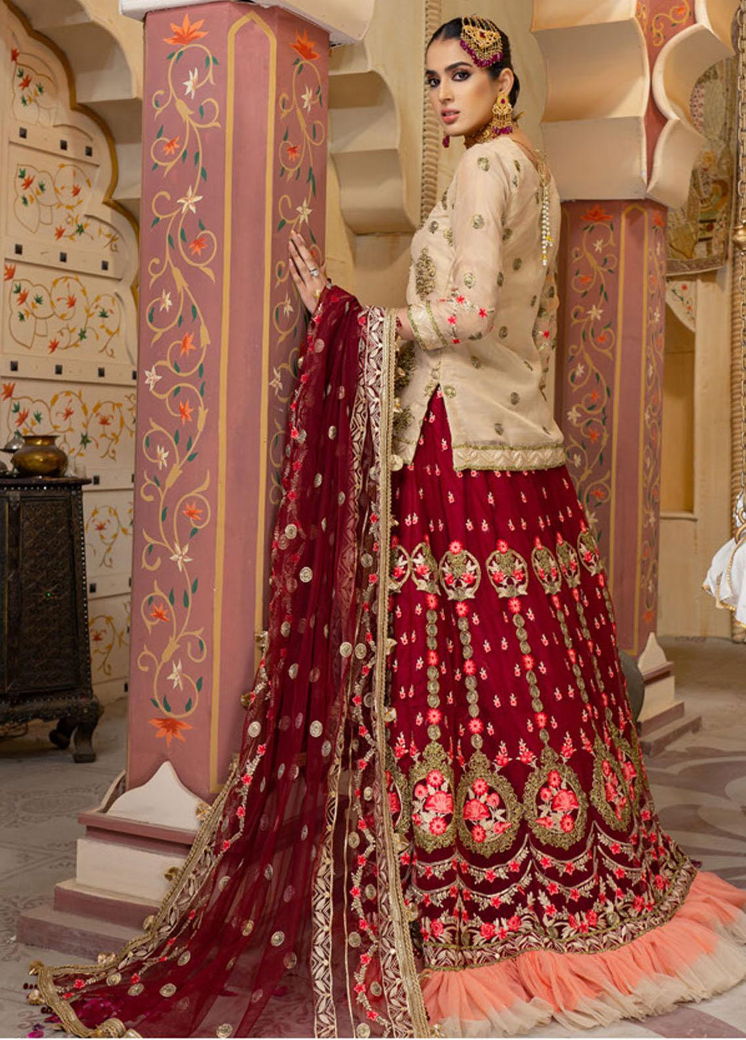 Biyaah By Noorma Kaamal Embroidered Missouri Suits Unstitched 3 Piece NK22B NK-B06 - Wedding Collection