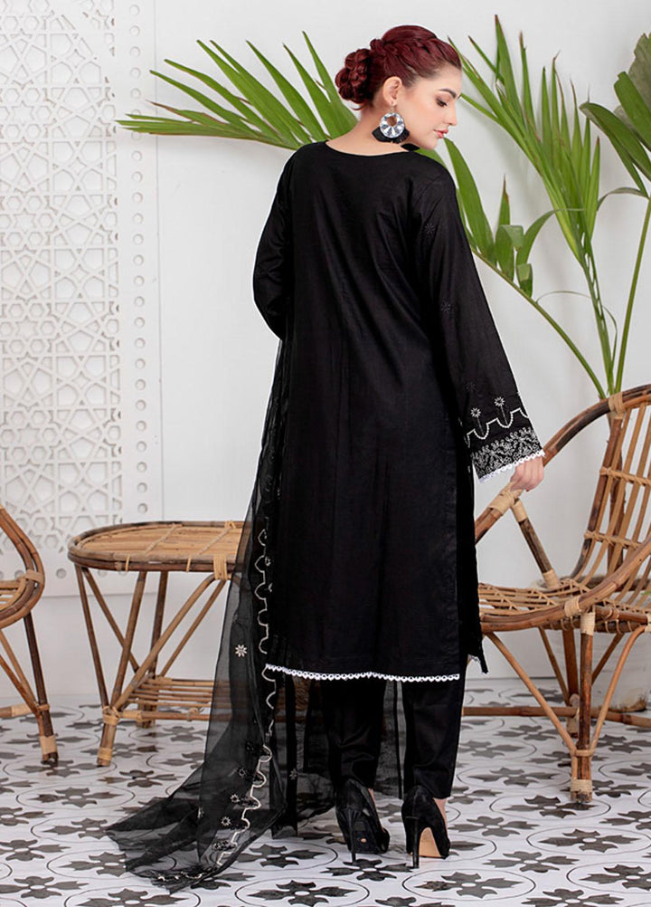 Black & White By ZS Textiles Embroidered Lawn Suits Unstitched 3 Piece ZS21BW-2 02 - Black & White Collection
