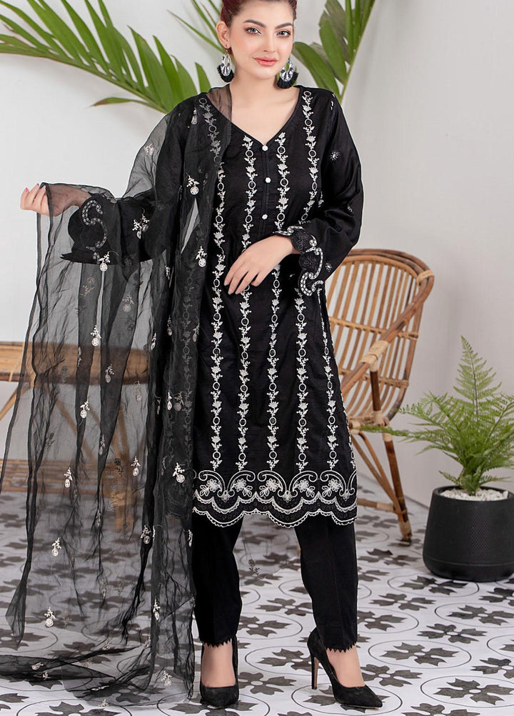 Black & White By ZS Textiles Embroidered Lawn Suits Unstitched 3 Piece ZS21BW-2 03 - Black & White Collection