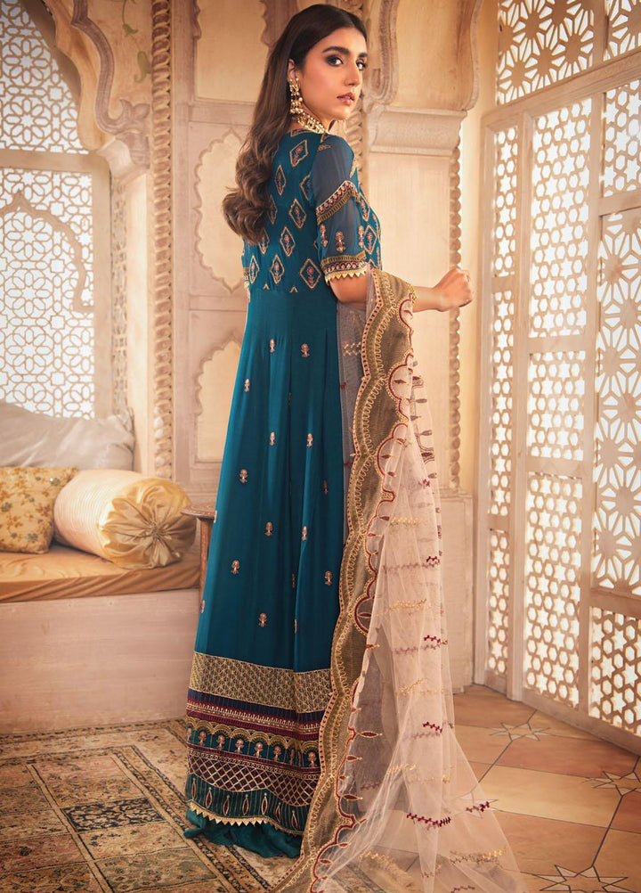 Blanche Fashion Embroidered Chiffon Suits Unstitched 3 Piece BLF22C BLC-01 - Luxury Festive Collection