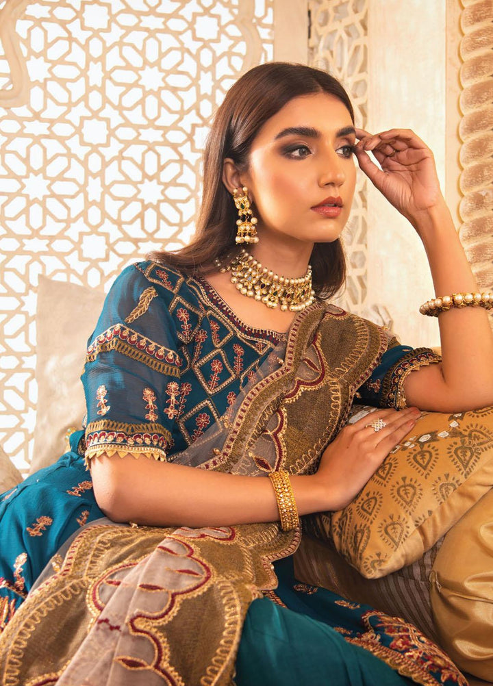 Blanche Fashion Embroidered Chiffon Suits Unstitched 3 Piece BLF22C BLC-01 - Luxury Festive Collection