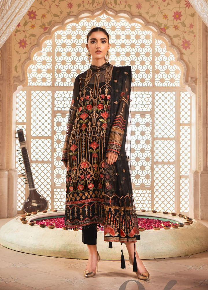 Blanche Fashion Embroidered Chiffon Suits Unstitched 3 Piece BLF22C BLC-04 - Luxury Festive Collection