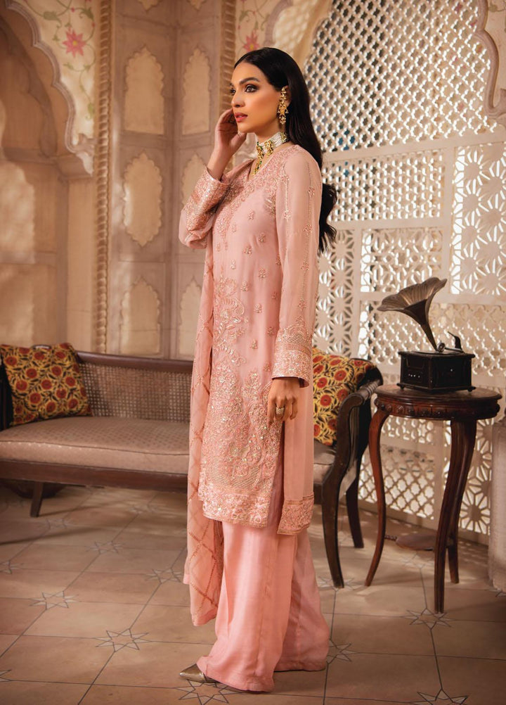 Blanche Fashion Embroidered Chiffon Suits Unstitched 3 Piece BLF22C BLC-06 - Luxury Festive Collection