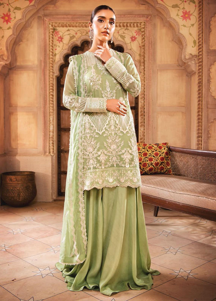 Blanche Fashion Embroidered Chiffon Suits Unstitched 3 Piece BLF22C BLC-09 - Luxury Festive Collection