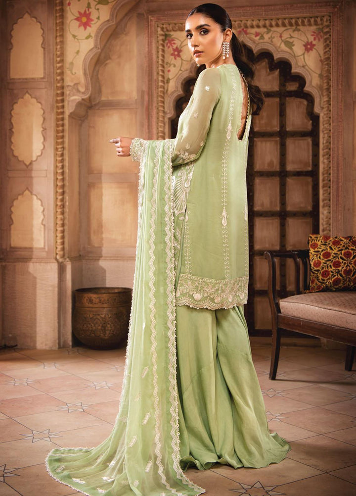 Blanche Fashion Embroidered Chiffon Suits Unstitched 3 Piece BLF22C BLC-09 - Luxury Festive Collection