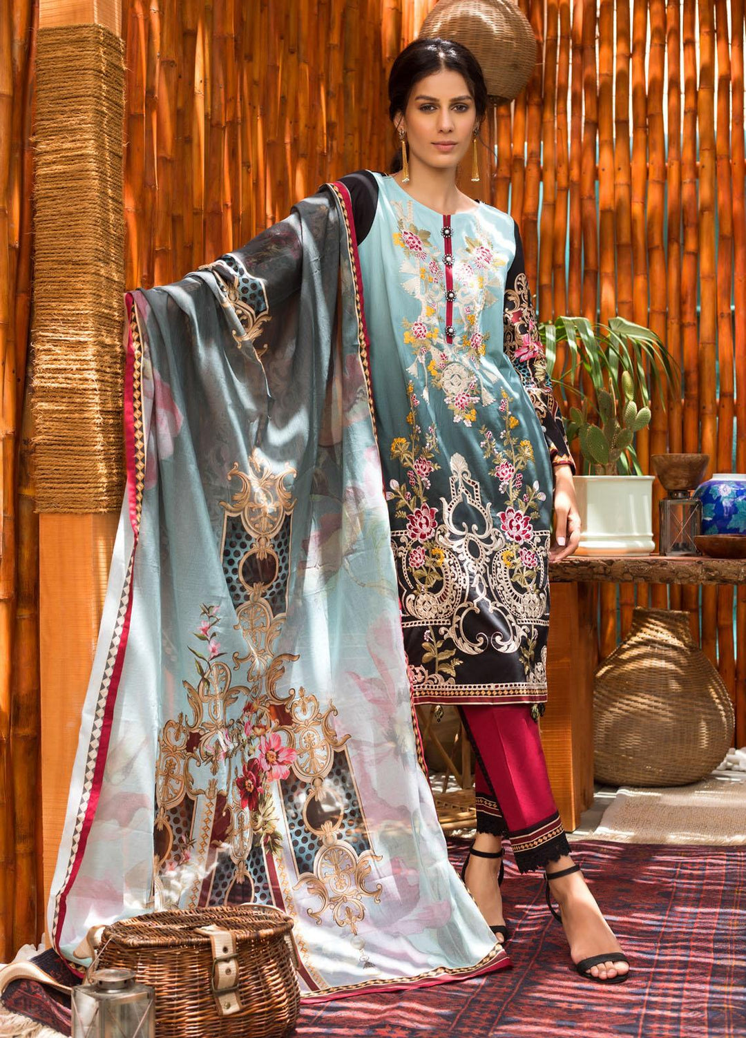 Blend Inn By Regalia Textiles Embroidered Chikankari Suits Unstitched 3 Piece RGT21B 06 - Summer Collection