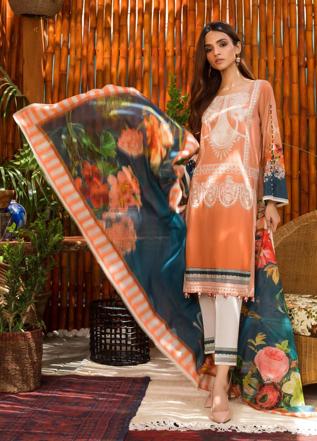 Blend Inn By Regalia Textiles Embroidered Chikankari Suits Unstitched 3 Piece RGT21B 09 - Summer Collection