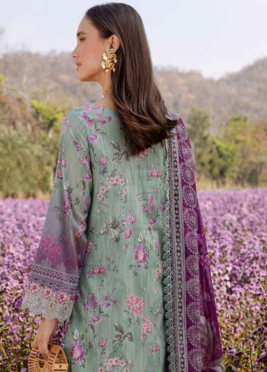 Bloom by Nureh Embroidered Lawn Suits Unstitched 3 Piece NU25BEP BL-02 - Summer Collection
