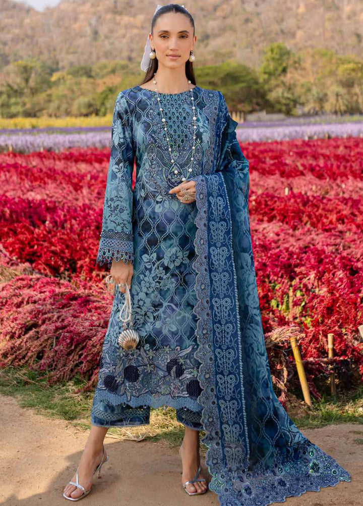 Bloom by Nureh Embroidered Lawn Suits Unstitched 3 Piece NU25BEP BL-03 - Summer Collection
