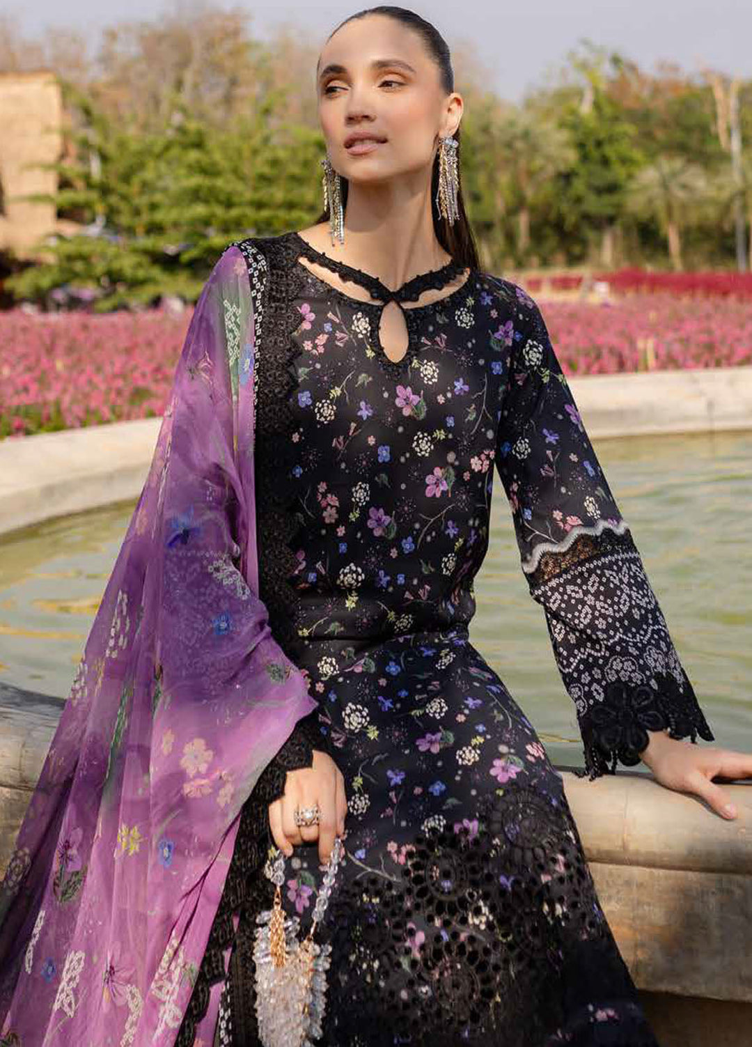 Bloom by Nureh Embroidered Lawn Suits Unstitched 3 Piece NU25BEP BL-04 - Summer Collection