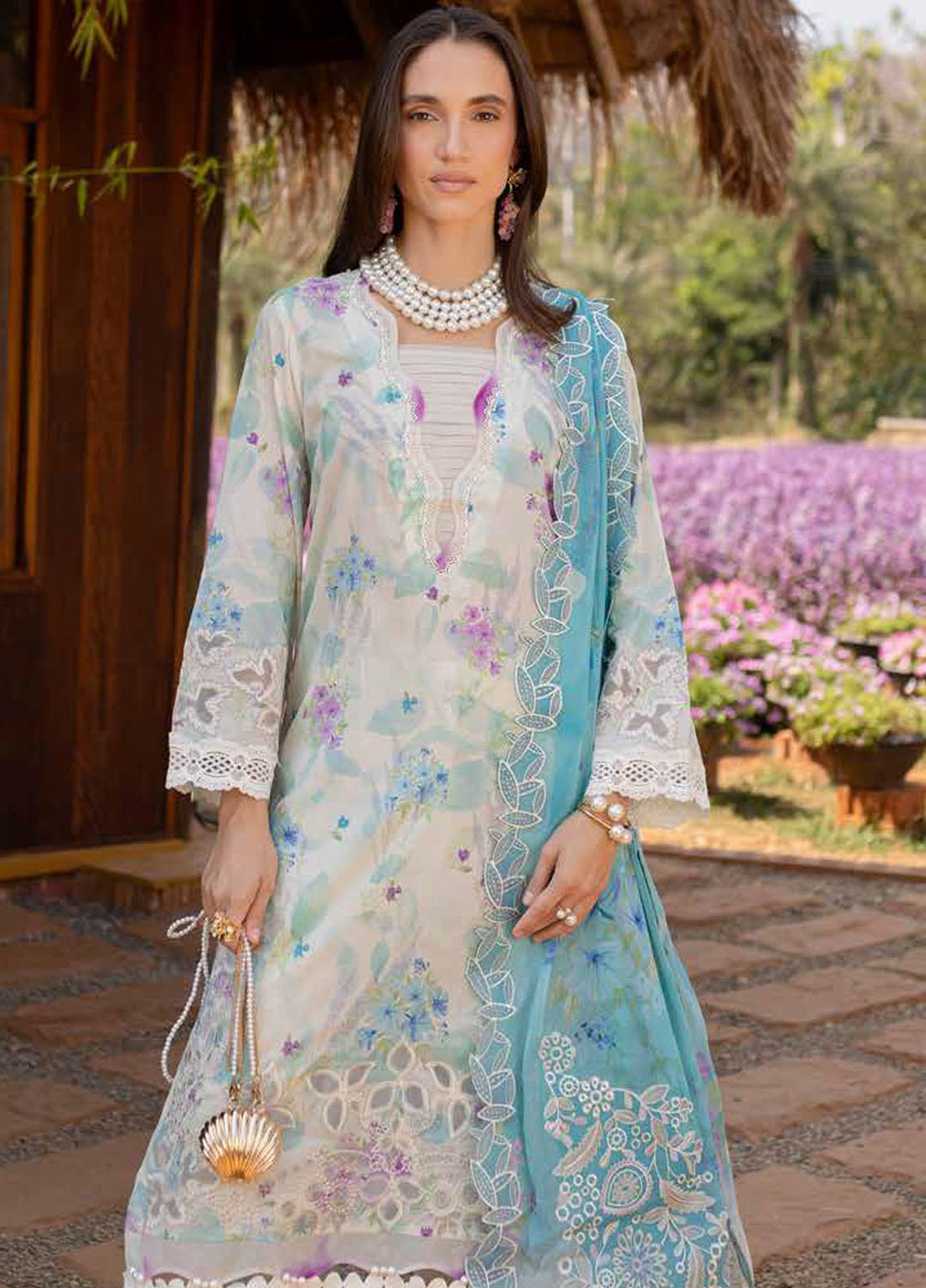 Bloom by Nureh Embroidered Lawn Suits Unstitched 3 Piece NU25BEP BL-05 - Summer Collection