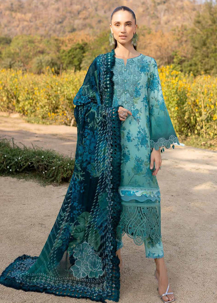 Bloom by Nureh Embroidered Lawn Suits Unstitched 3 Piece NU25BEP BL-06 - Summer Collection