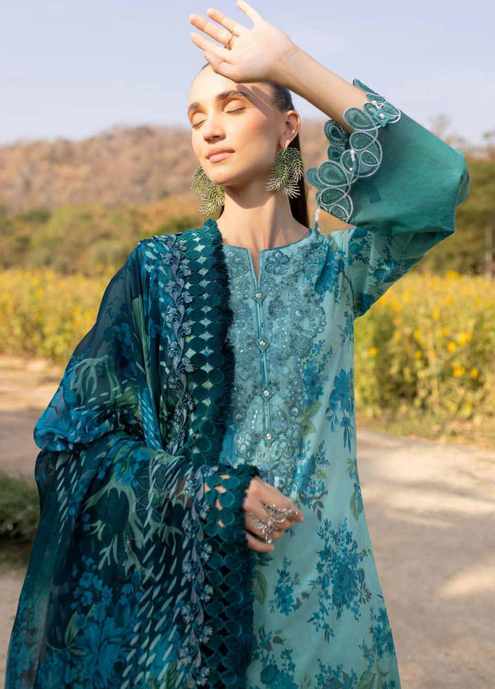 Bloom by Nureh Embroidered Lawn Suits Unstitched 3 Piece NU25BEP BL-06 - Summer Collection