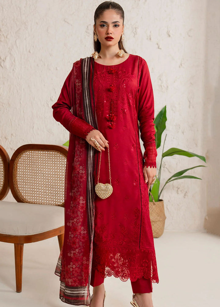 Bloom Core by Imrozia Pret Embroidered Viscose 3 Piece Suit IP-157 Rose