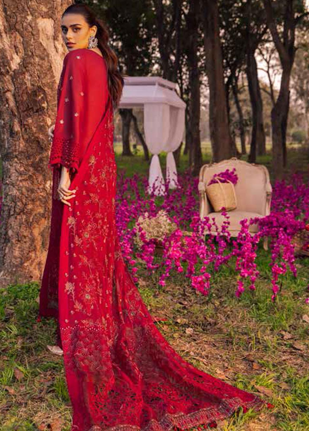 Blooming Summers By Nureh Embroidered Lawn Suits Unstitched 3 Piece NU22BS NI-28 Ezma - Luxury Collection