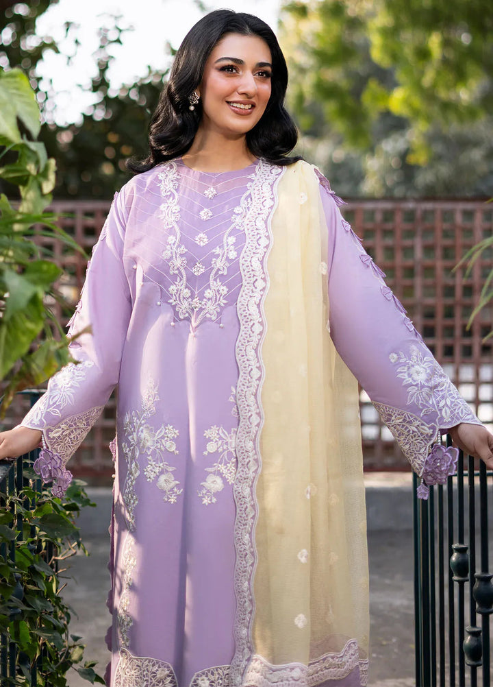 Blossom by Fozia Khalid Embroidered Lawn Suits Unstitched 3 Piece FK25B FK-7004 Iris - Summer Collection