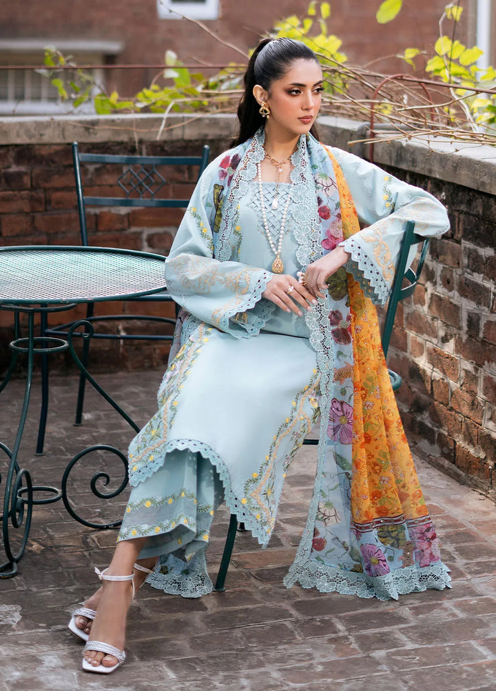Blossom by Fozia Khalid Embroidered Lawn Suits Unstitched 3 Piece FK25B FK-7006 Freesia - Summer Collection