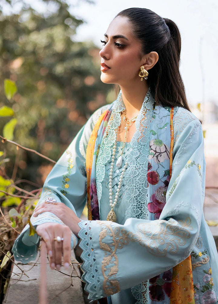 Blossom by Fozia Khalid Embroidered Lawn Suits Unstitched 3 Piece FK25B FK-7006 Freesia - Summer Collection