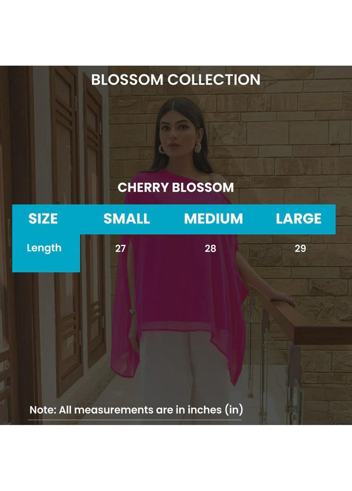 Jooray Kapray Pret Western Chiffon 2 Piece Suit JK23B Cherry Blossom