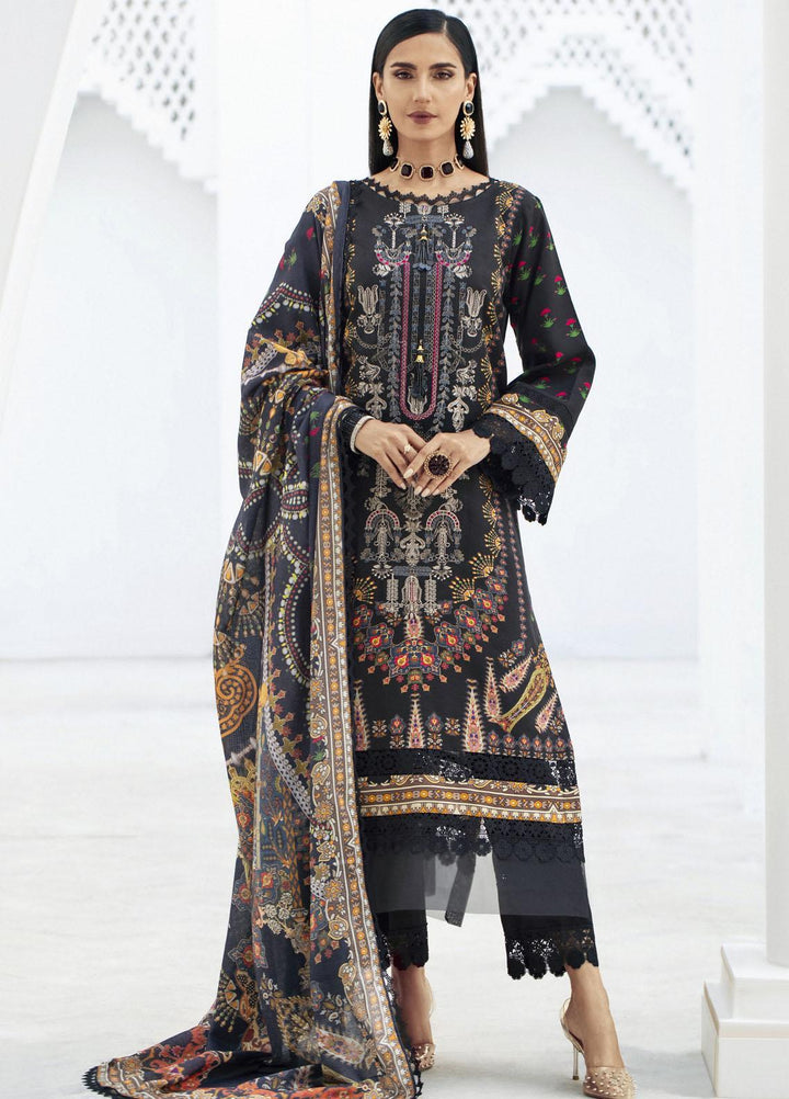 Blossom By Lala Textiles Embroidered Linen Suits Unstitched 3 Piece LT23B Pansy  - Winter Collection