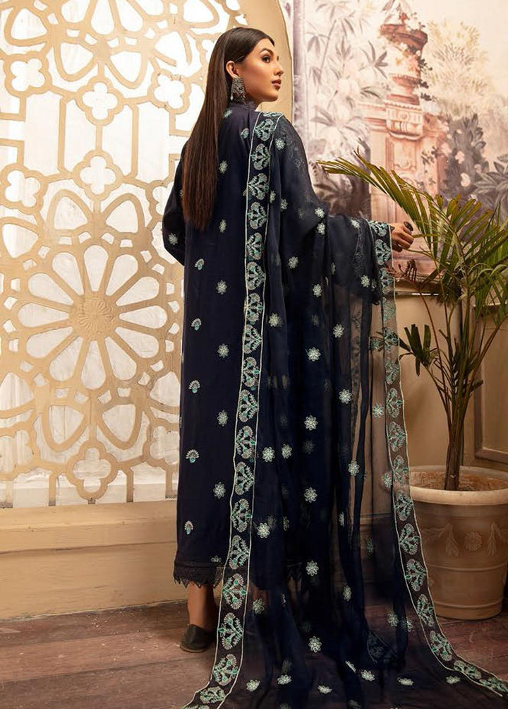 Blossom By Riaz Arts Embroidered Lawn Suits Unstitched 3 Piece RA22BE 01 - Eid Collection