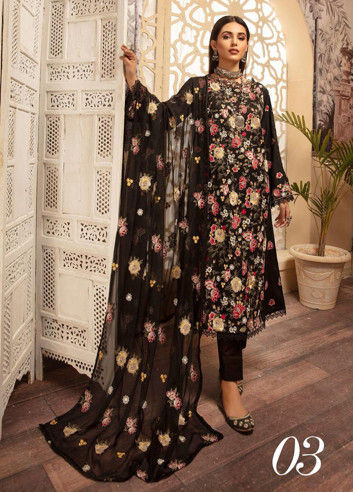 Blossom By Riaz Arts Embroidered Lawn Suits Unstitched 3 Piece RA22BE 03 - Eid Collection